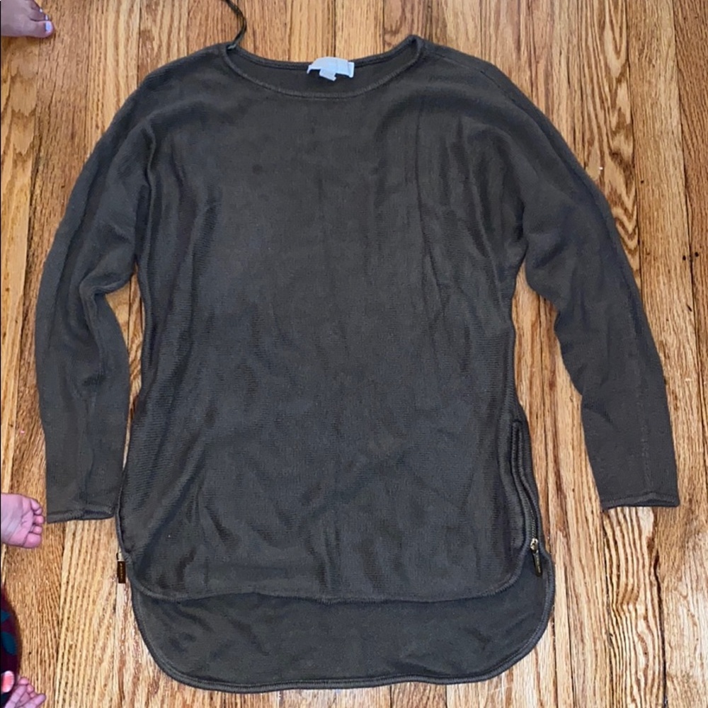 Michael Kors olive green knit top